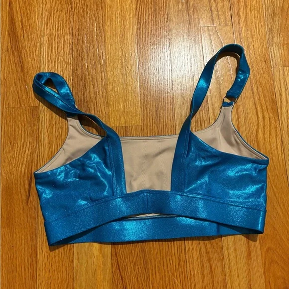 Heroine Sport Blue Shimmer Sports Bra - Picture 2 of 3